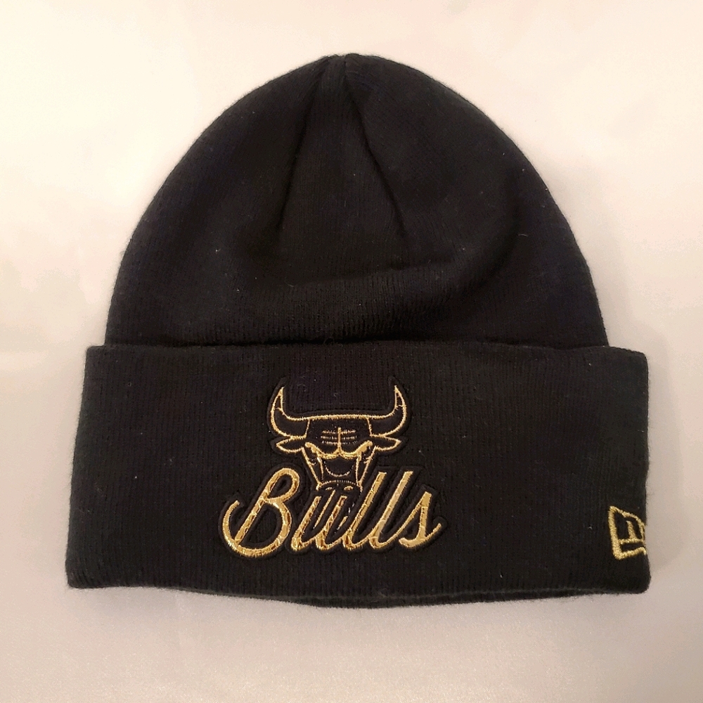 Chicago Bulls New Era Cuffed Knit Beenie - Black